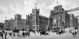 Historic drawing of Pabst Brewery