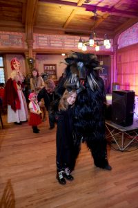 Krampus stealing a child